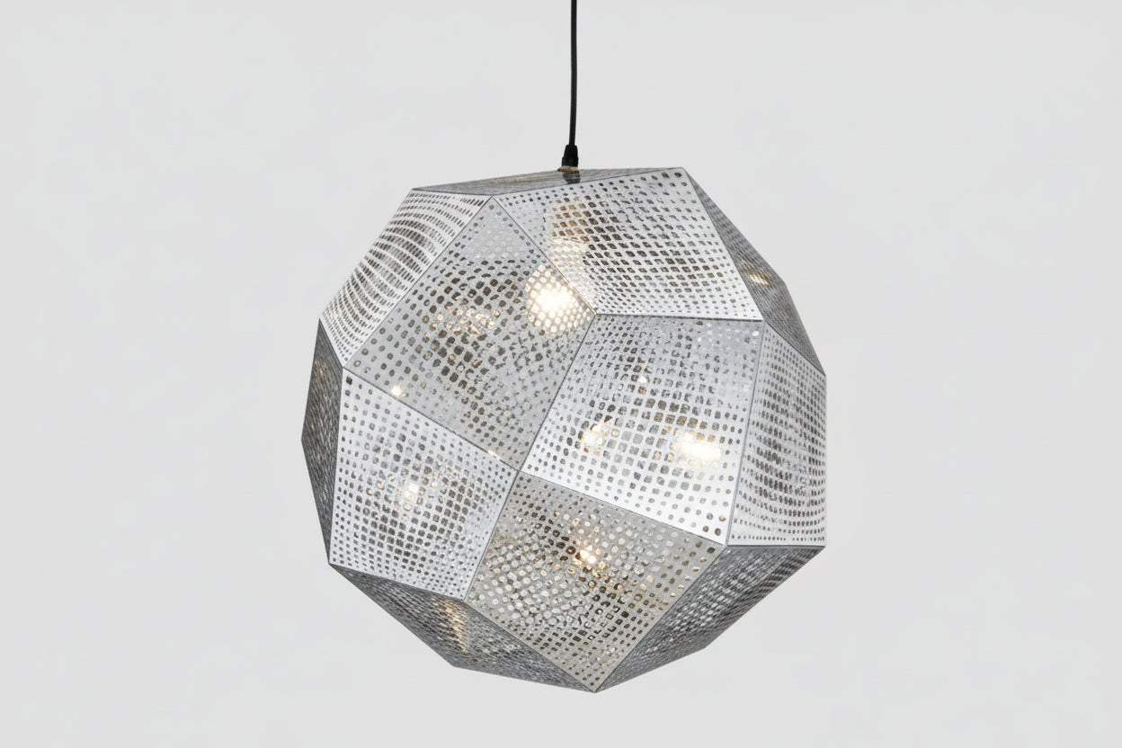 Pendant Modern Simple Grid Light Shadow Polyhedral Ball - HAUSSLYON
