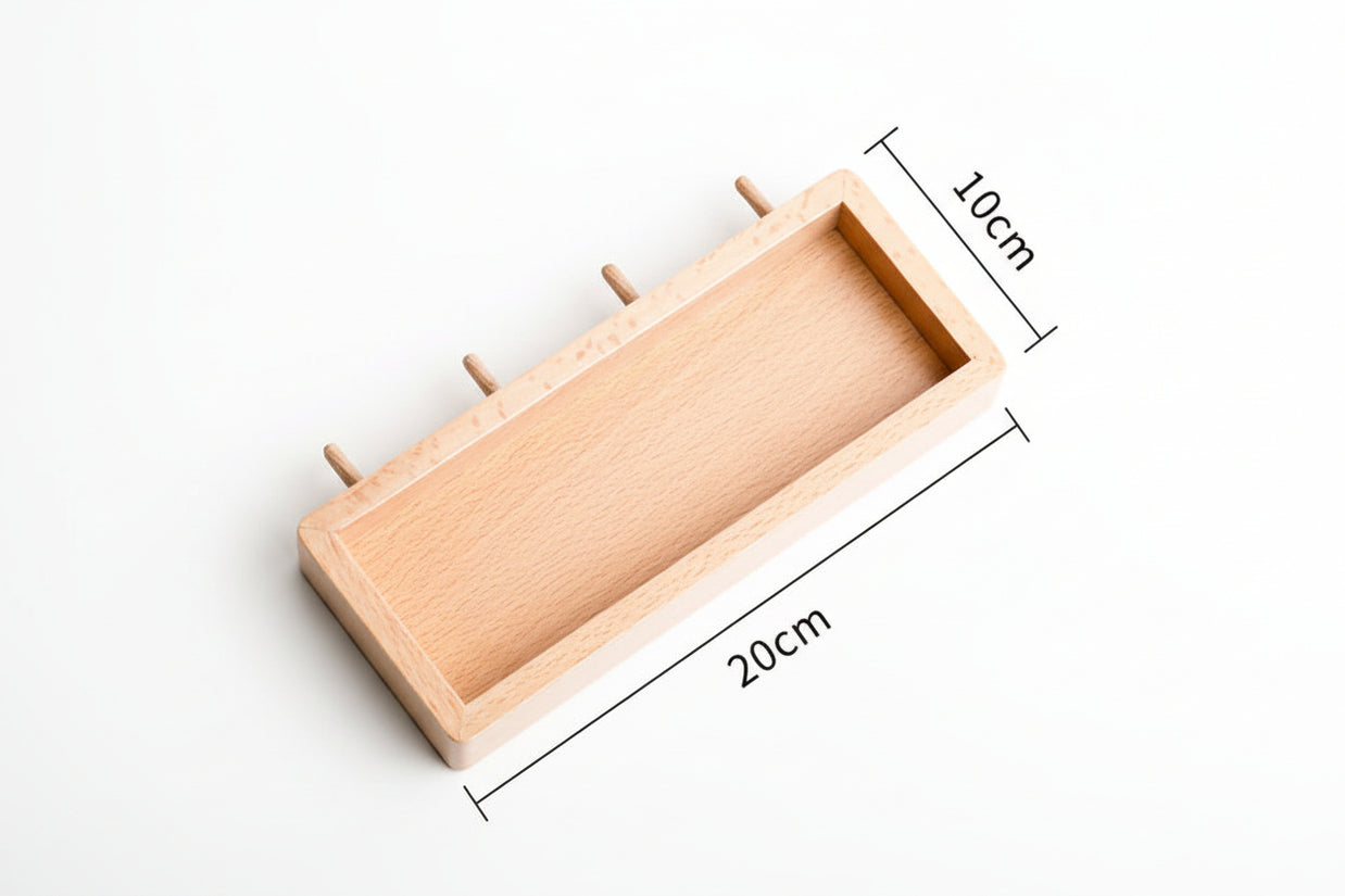 Felt Hole Board Solid Wood Storage Board Rack Living Room Porch Wall Hanging - HAUSSLYON