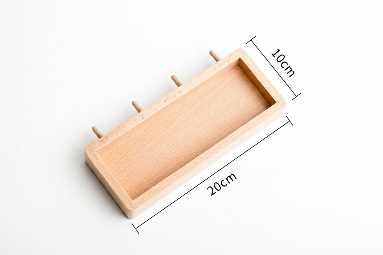 Felt Hole Board Solid Wood Storage Board Rack Living Room Porch Wall Hanging - HAUSSLYON