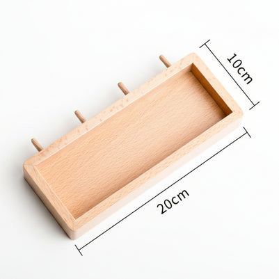 Felt Hole Board Solid Wood Storage Board Rack Living Room Porch Wall Hanging - HAUSSLYON