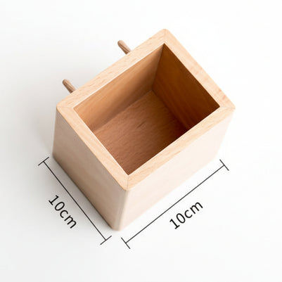 Felt Hole Board Solid Wood Storage Board Rack Living Room Porch Wall Hanging - HAUSSLYON