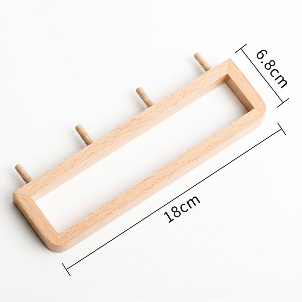 Felt Hole Board Solid Wood Storage Board Rack Living Room Porch Wall Hanging - HAUSSLYON