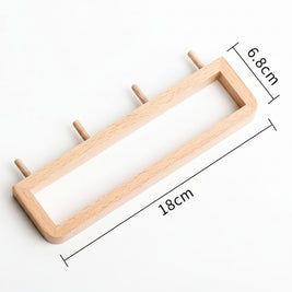 Felt Hole Board Solid Wood Storage Board Rack Living Room Porch Wall Hanging - HAUSSLYON