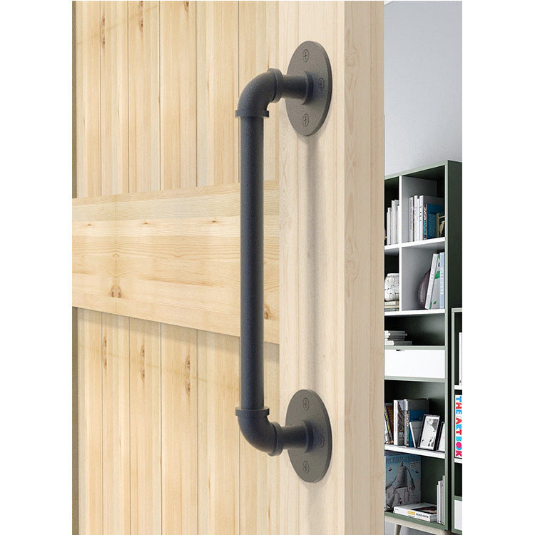 Poignée de porte Clermont noire mate de 30 cm, design élégant, fabriquée par VidaXL, pour porte intérieure ou extérieure.