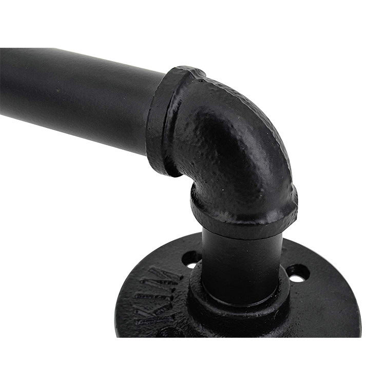 Poignée de porte Clermont VidaXL en noir mat, longueur 30 cm, design moderne pour porte intérieure ou extérieure.