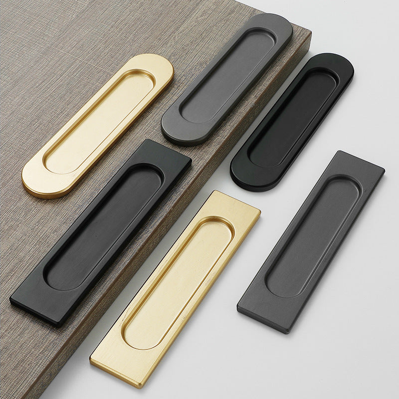 Poignée de porte Mirabel noire rectangulaire de VidaXL, design moderne pour porte intérieure.