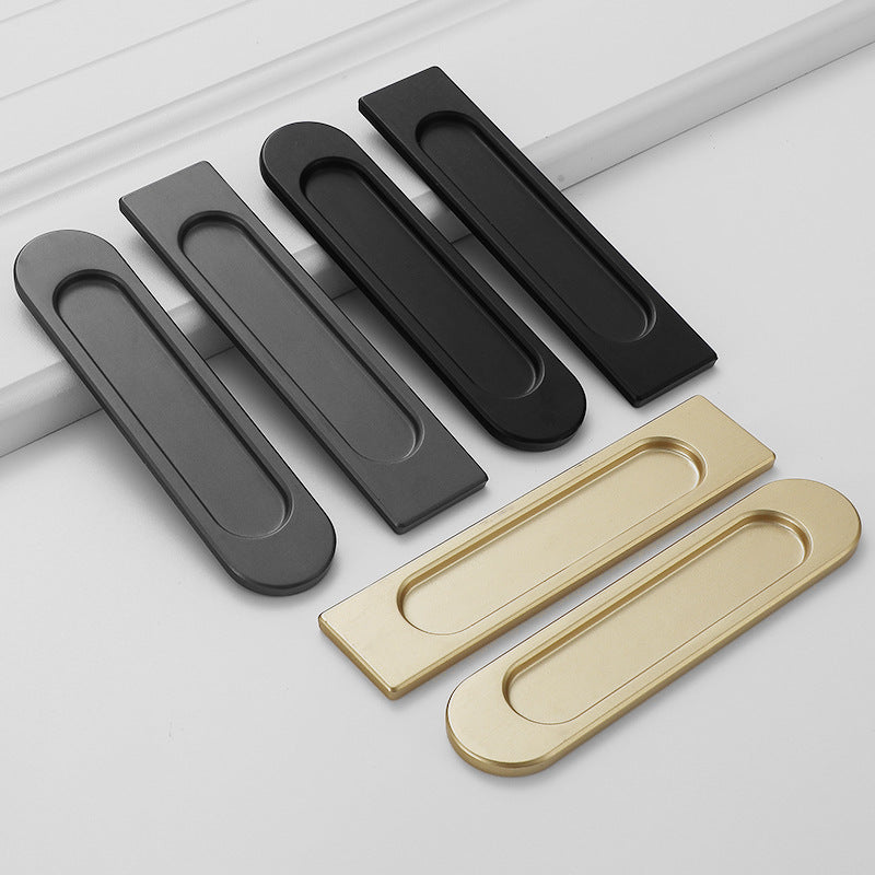 Poignée de porte Mirabel noire rectangulaire de VidaXL, design moderne pour porte intérieure.