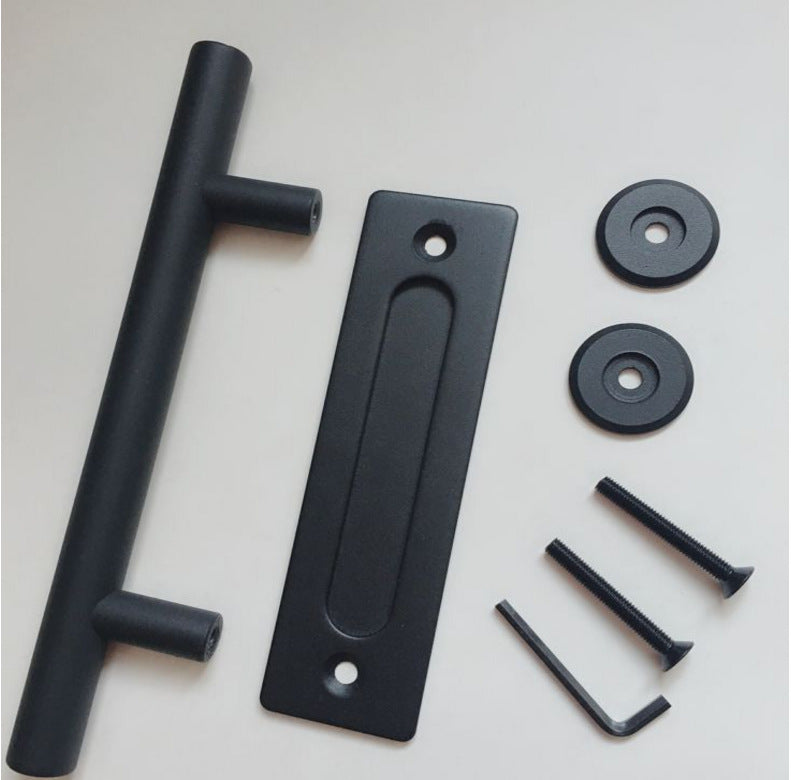 Poignée de porte Regina noire de VidaXL, design simple et élégante, visible sur l'image.