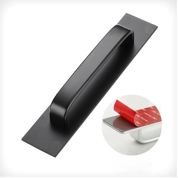 Poignée de porte VARENNES VidaXL noire à visser, design simple et élégante pour porte intérieure.