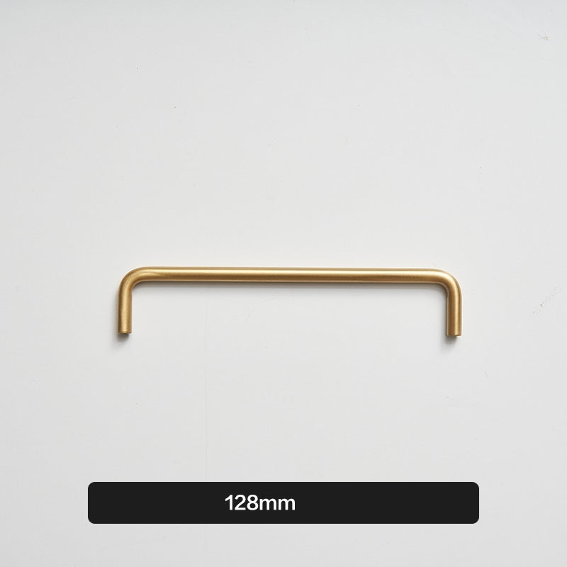Poignées VidaXL Elbe en acier, finition or, pour meubles, avec design simple et élégante, 96 mm.