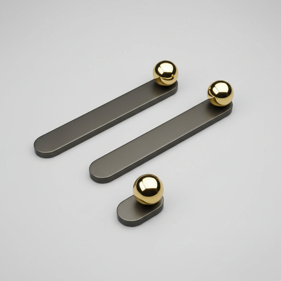 Poignées et boutons Berlin noirs de la marque VidaXL, design moderne pour meubles et portes.