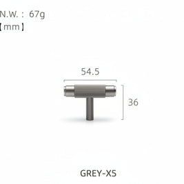 Poignées et boutons Harlem VidaXL en gris, boutons décoratifs pour meubles, design moderne et élégant.