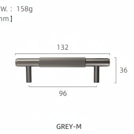 Poignées et boutons Harlem gris de la marque VidaXL, avec boutons ronds en métal pour meubles ou décoration intérieure.