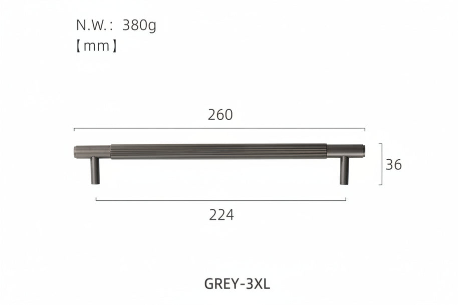 Poignées et boutons Harlem VidaXL en gris, avec boutons ronds, pour meubles ou décoration intérieure.
