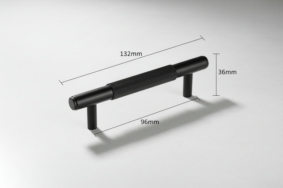 Poignées et boutons Harlem VidaXL en gris, design moderne pour meubles, visibles sur l'image.