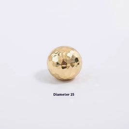Brass Light Luxury Hammer Patterned Round Ball Long Handle - HAUSSLYON