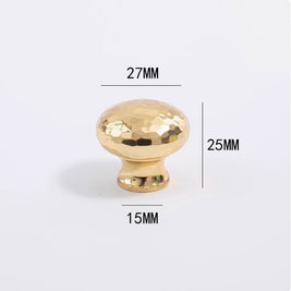 Brass Light Luxury Hammer Patterned Round Ball Long Handle - HAUSSLYON