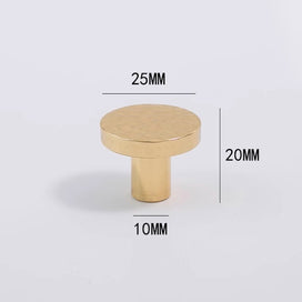 Brass Light Luxury Hammer Patterned Round Ball Long Handle - HAUSSLYON