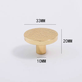 Brass Light Luxury Hammer Patterned Round Ball Long Handle - HAUSSLYON
