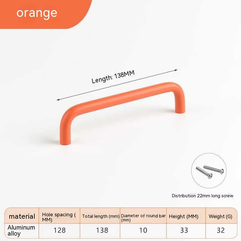 Poignées et boutons VidaXL Onolulu orange, diamètre 96 mm, avec fixation centrale pour meuble ou porte.
