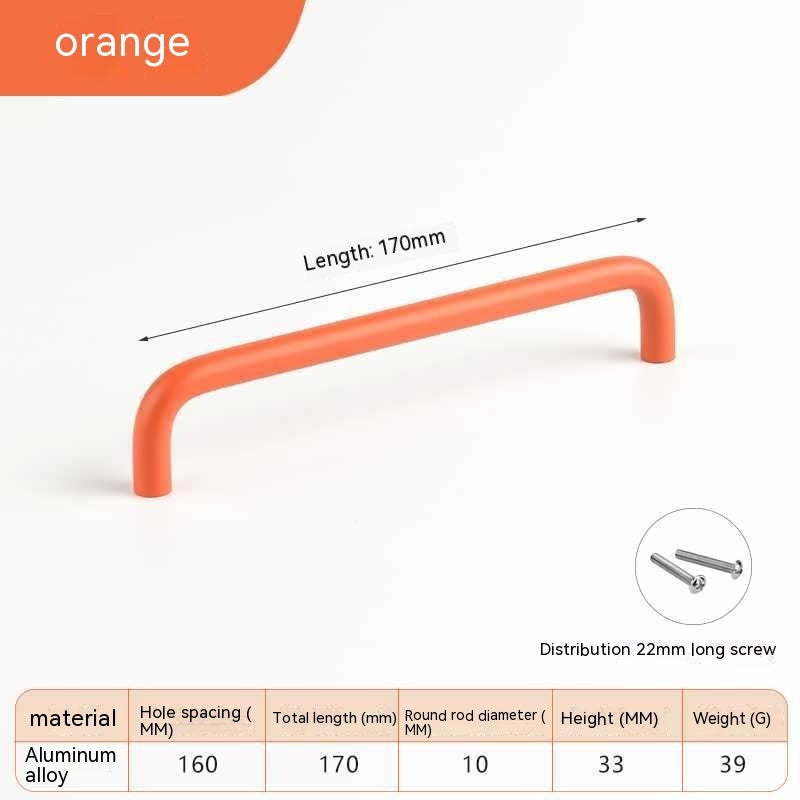 Poignées et boutons VidaXL Onolulu orange, 96mm, design élégant pour meubles, vue rapprochée de l'ensemble.