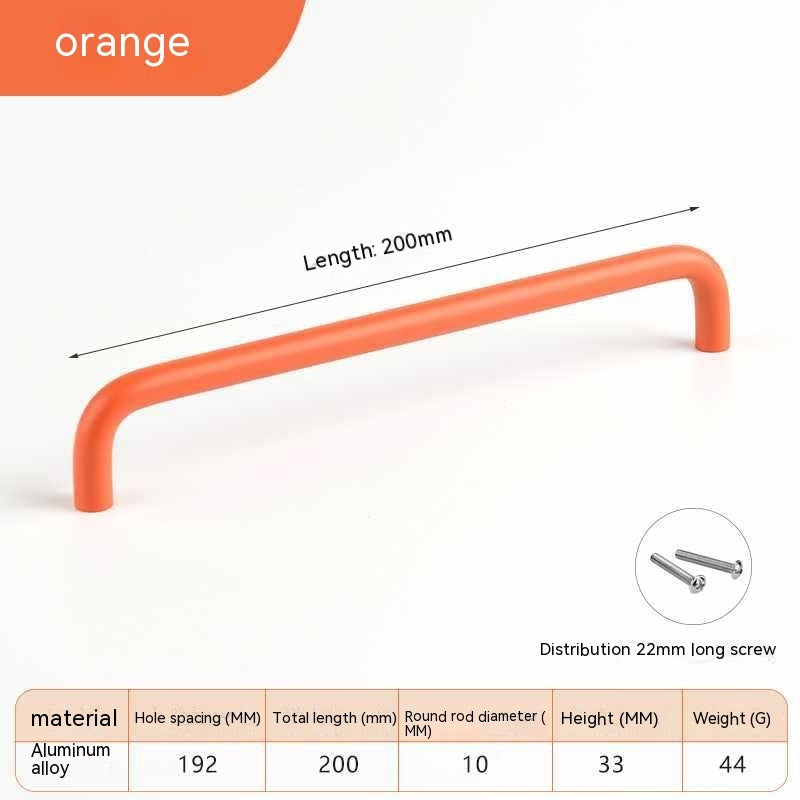 Poignées et boutons VidaXL Onolulu orange, 96 mm, design moderne pour meubles, vue rapprochée sur la surface.