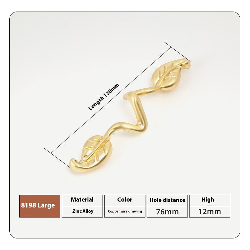 Retro Small Leaf Double Hole Handle New Chinese Zinc Alloy - HAUSSLYON