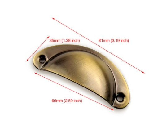 Poignées Shelly en bronze vert par VidaXL, design moderne, poignées de porte élégantes et résistantes pour intérieur.
