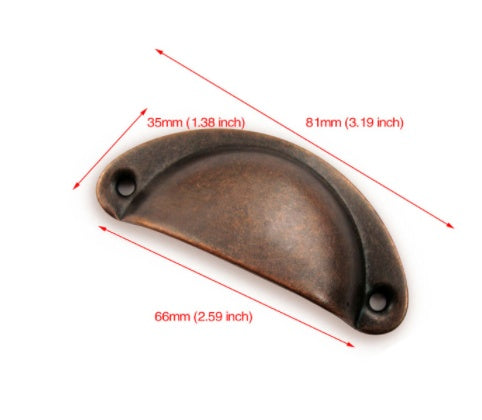 Poignées Shelly en bronze vert par VidaXL, poignée de porte moderne avec finition élégante et design contemporain.