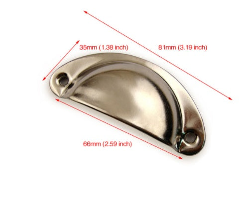 Poignées Shelly en bronze vert de VidaXL, poignées de porte modernes avec design élégant pour intérieur et extérieur