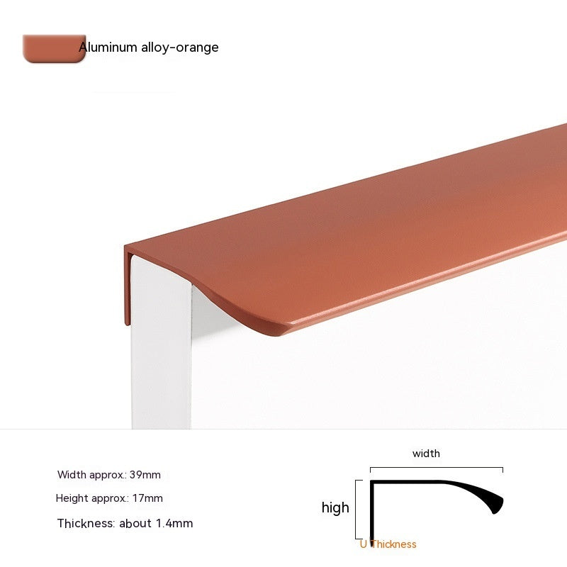 Poignées Vermont orange de VidaXL, en métal, longueur 96 mm, pour meubles ou portes, avec design moderne.