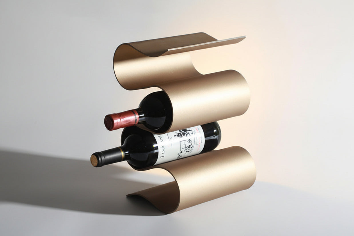 Wine Rack Storage Decoration Decoration Soft Decoration Model Room Bar Counter Wrought Iron Wine Rack Decoration - HAUSSLYON