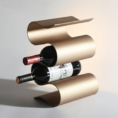 Wine Rack Storage Decoration Decoration Soft Decoration Model Room Bar Counter Wrought Iron Wine Rack Decoration - HAUSSLYON