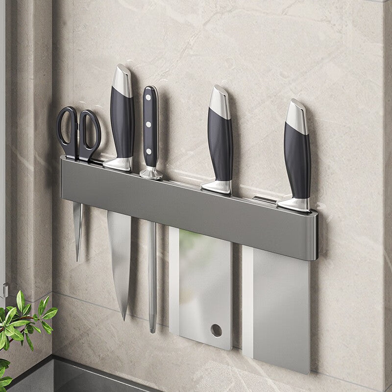 Porte-couteaux Sapporo gris de 20 cm de la marque VidaXL, rangement pratique pour couteaux en bois ou en métal.