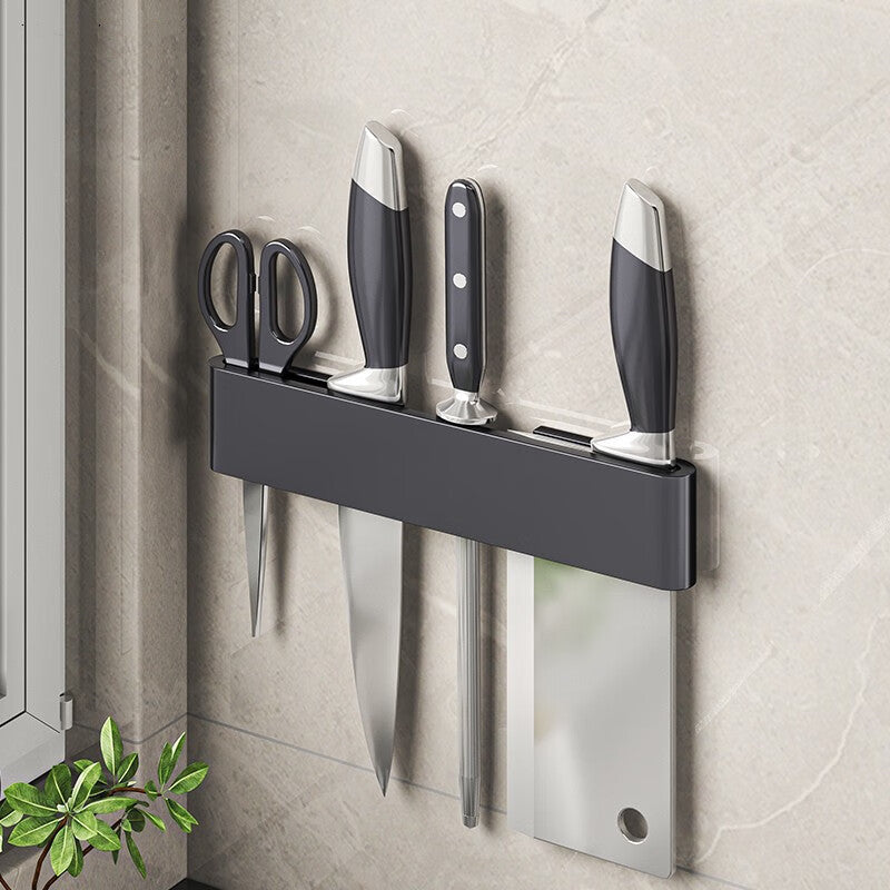 Porte-couteaux VidaXL Sapporo gris, en bois, de 20 cm pour rangement pratique des couteaux de cuisine.