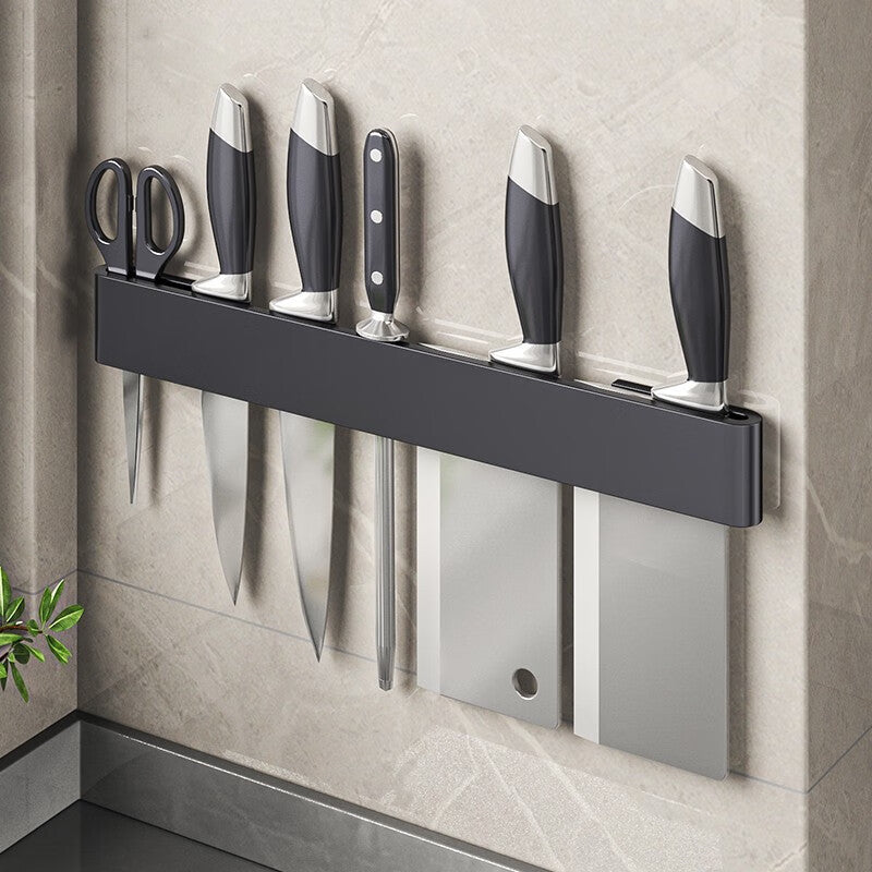 Support à couteaux Sapporo VidaXL en gris, design élégant, pour ranger et organiser vos couteaux de cuisine.