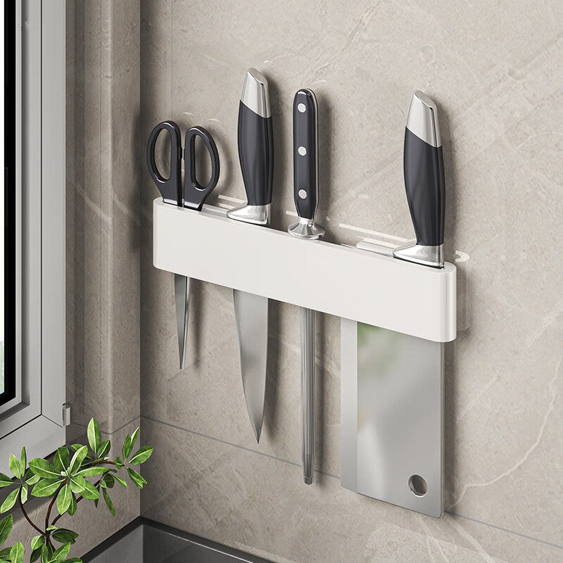Porte-couteaux Sapporo VidaXL gris de 20 cm, rangement pratique pour couteaux de cuisine en métal solide.