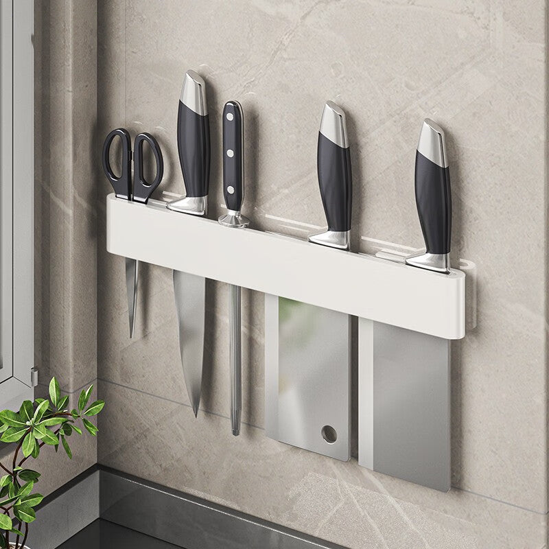 Porte-couteaux Sapporo VidaXL gris, en bois, de 20 cm, pour organiser et ranger facilement les couteaux de cuisine.