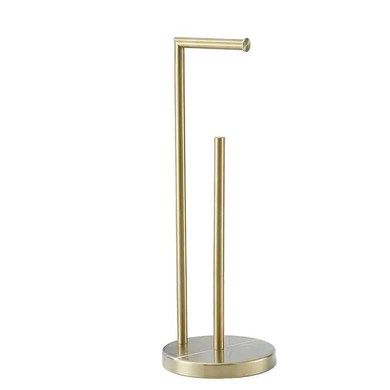 Support porte-papier toilette VidaXL Pierrefonds en chrome avec double tige, design moderne pour salle de bain élégante