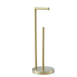 Support porte-papier toilette VidaXL Pierrefonds en chrome avec double tige, design moderne pour salle de bain élégante