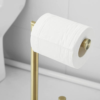 Porte-papier toilette VidaXL Pierrefonds en chrome avec double tige, fixation murale, design moderne.