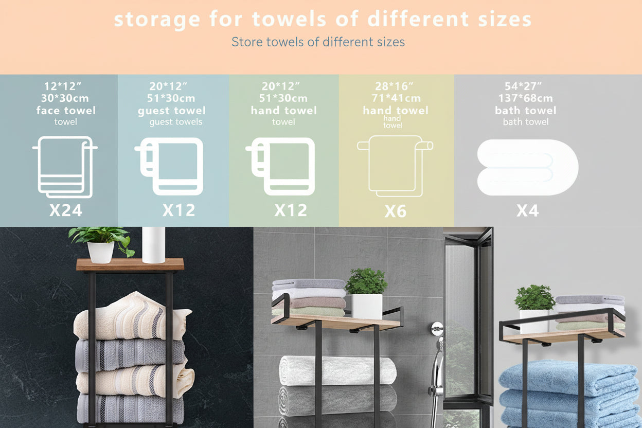 Hanging Bathroom Metal Towel Rack - HAUSSLYON