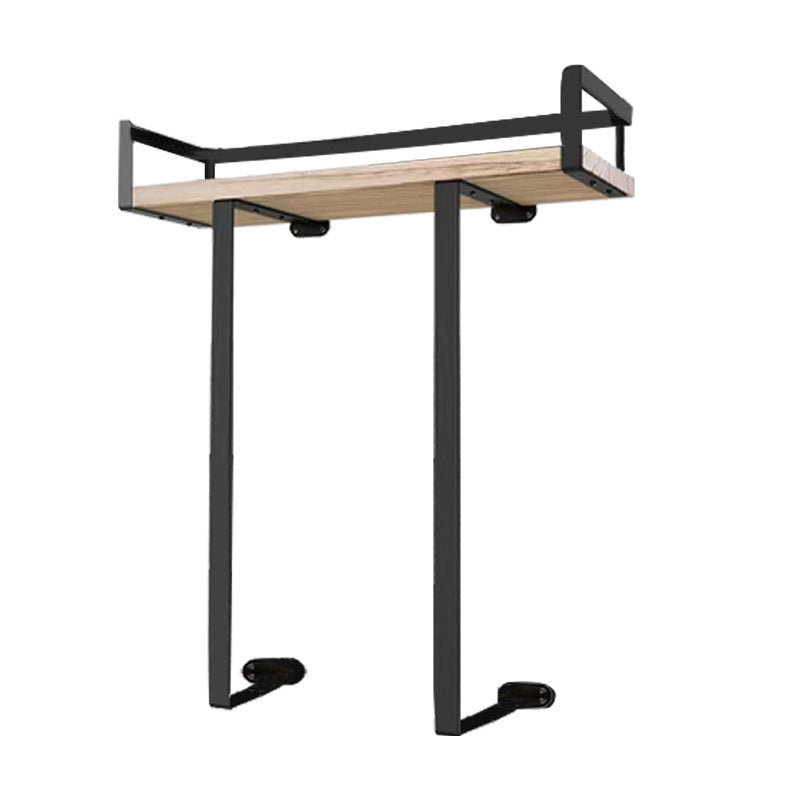 Porte-serviette VidaXL Bangui avec étagère et support en bois, design moderne pour salle de bain.