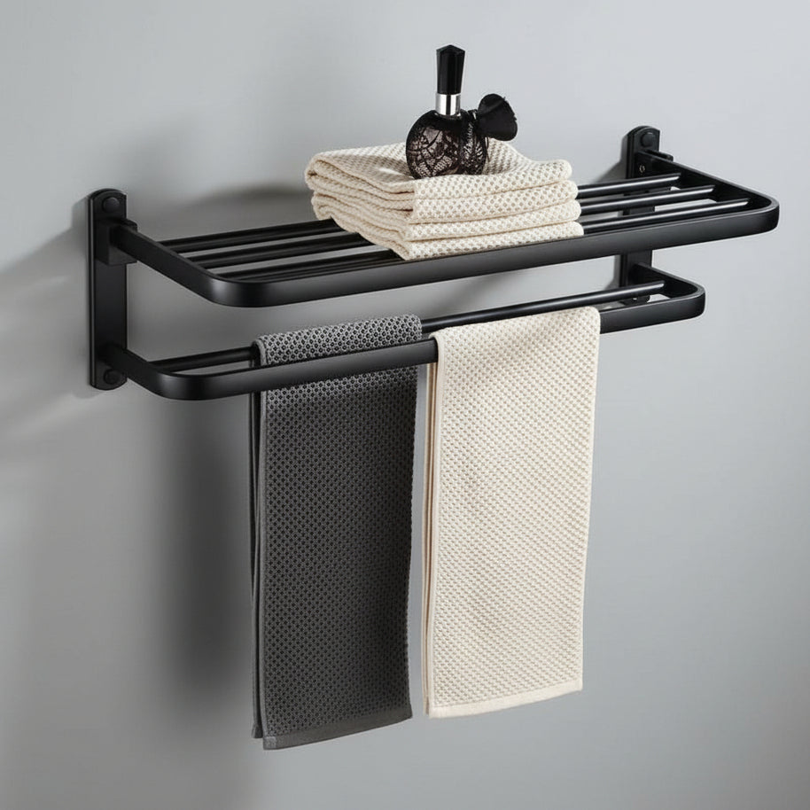 Porte-serviette BUEA de VidaXL, en métal, avec design moderne, mesurant 40 cm, pour salle de bain ou cuisine.