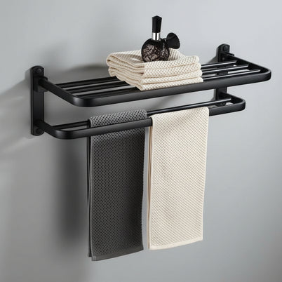 Porte-serviette BUEA de VidaXL, en métal, avec design moderne, mesurant 40 cm, pour salle de bain ou cuisine.