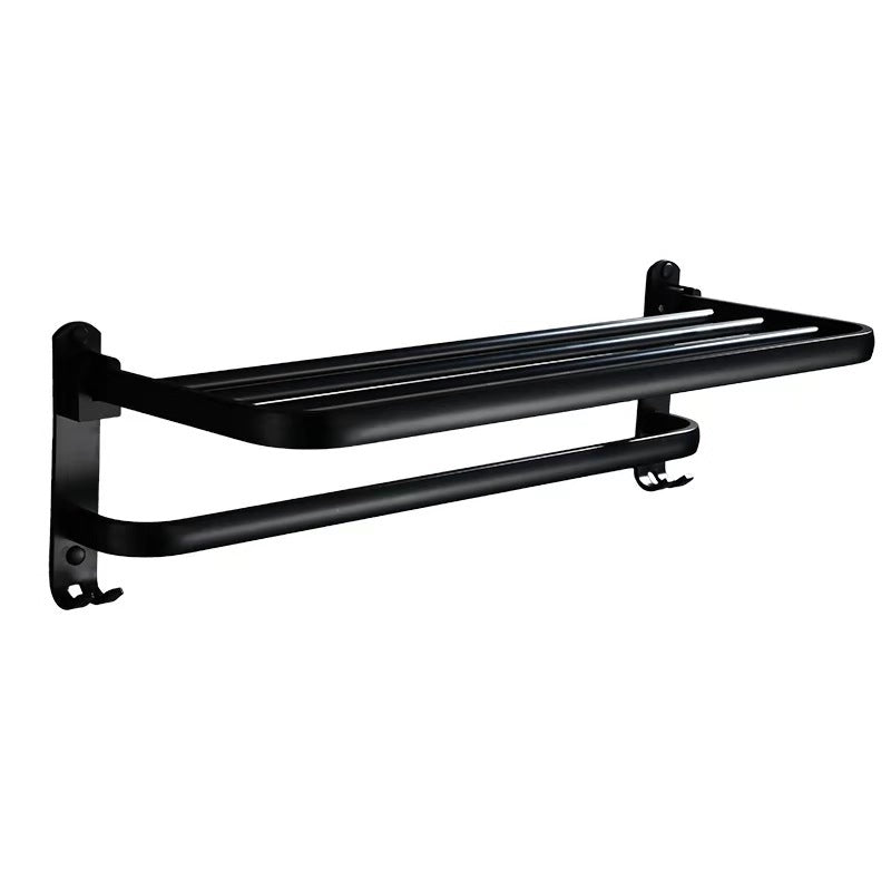 Support porte-serviettes BUEA VidaXL en métal, fixé au mur, avec plusieurs barres pour suspendre des serviettes dans la salle de bain.