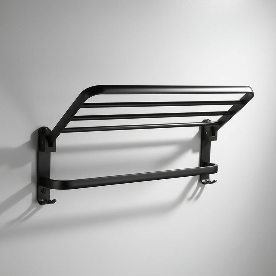 Porte-serviette Buea VidaXL en métal, moderne et élégant, fixé au mur, pour salle de bain ou cuisine.