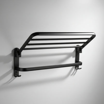 Porte-serviette Buea VidaXL en métal, moderne et élégant, fixé au mur, pour salle de bain ou cuisine.