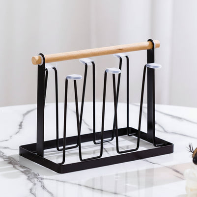Porte-tasse blanc Gunwi de VidaXL en métal avec support pour tasse ou mug, design moderne et pratique.