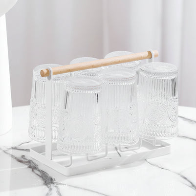 Support pour tasse blanc Gunwi de VidaXL, en métal, avec design moderne pour organiser votre espace.